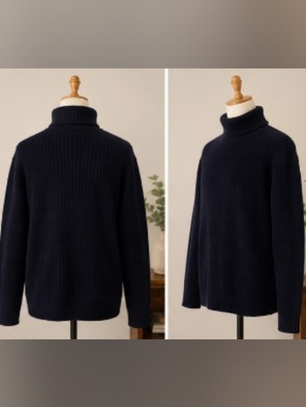 Polo by Ralph Lauren Navy Ribbed Turtleneck Sweater - Picture 5 of 7
